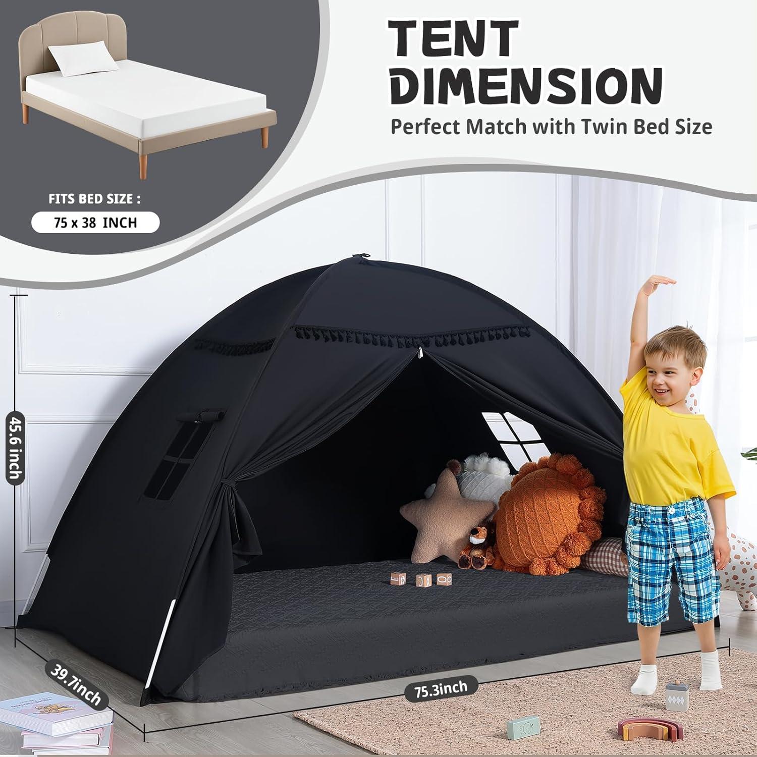 Carpa para Cama Twin Sumbababy - Oscurecimiento y Luces - Negro