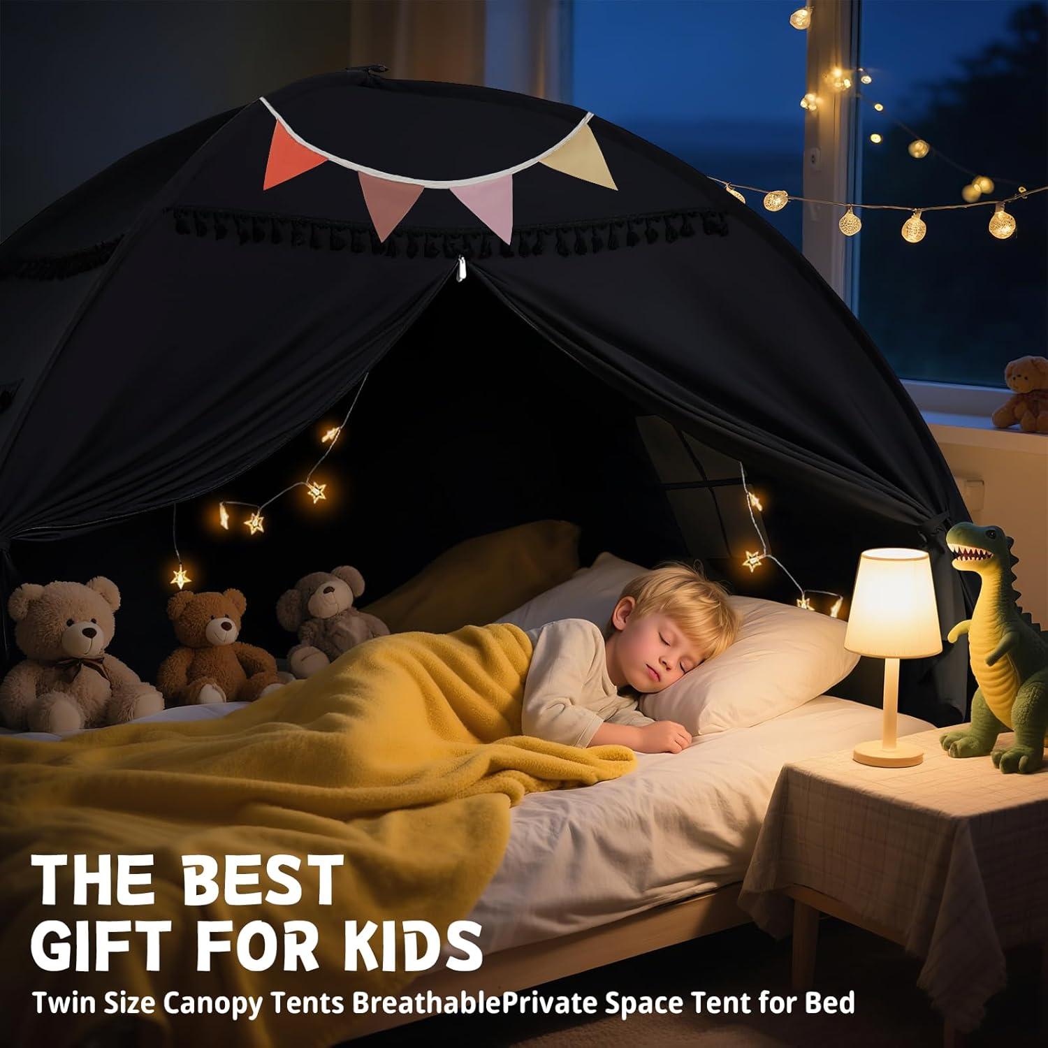 Carpa para Cama Twin Sumbababy - Oscurecimiento y Luces - Negro
