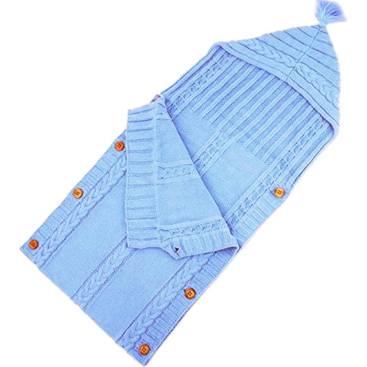 Manta Envoltura para Bebé XMWEALTHY Azul 0-6 Meses