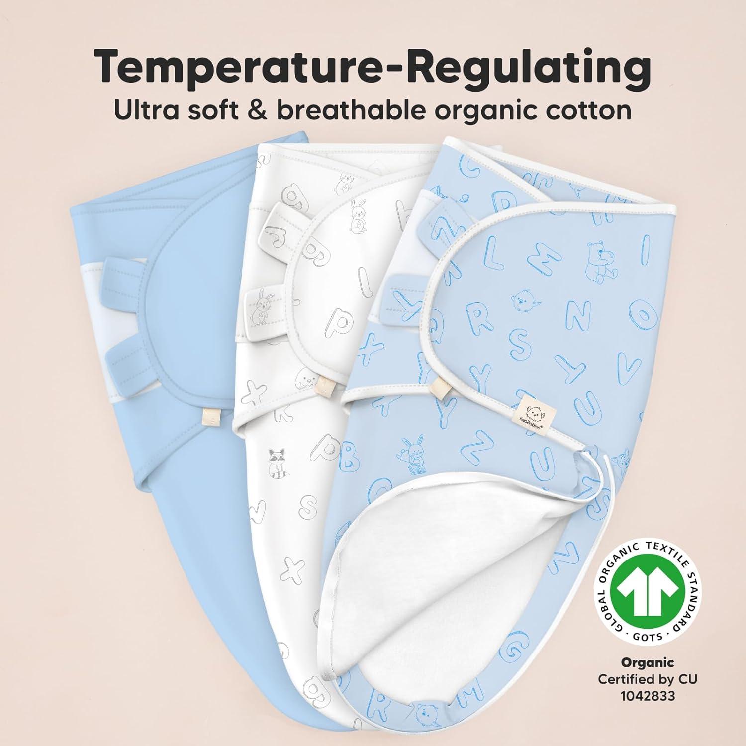 Sacos de Sueño Soothe Zippy KeaBabies - 3 Unidades 0-3 Meses