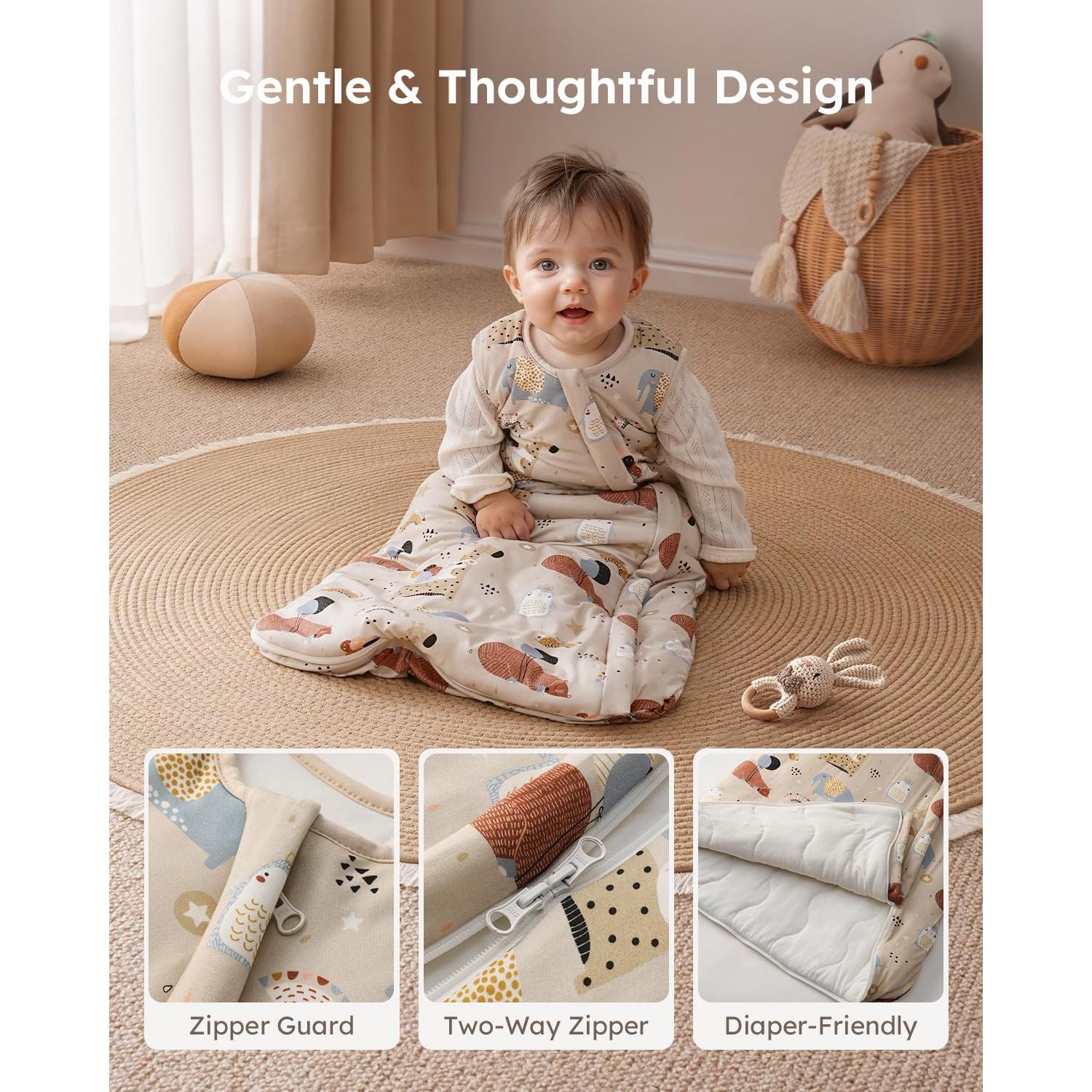 Saco de dormir para bebés Yoofoss 0-6 meses 1.0 Tog rayón de bambú