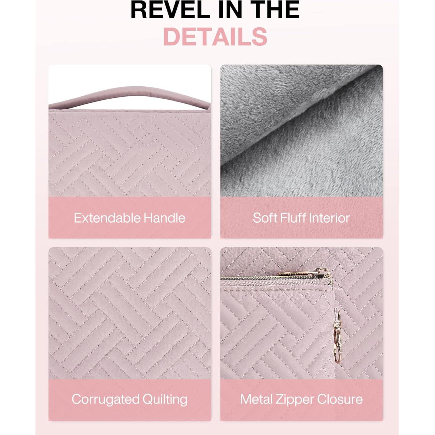 BAGSMART Funda para Laptop 13-14" Rosa Bebé con Accesorios