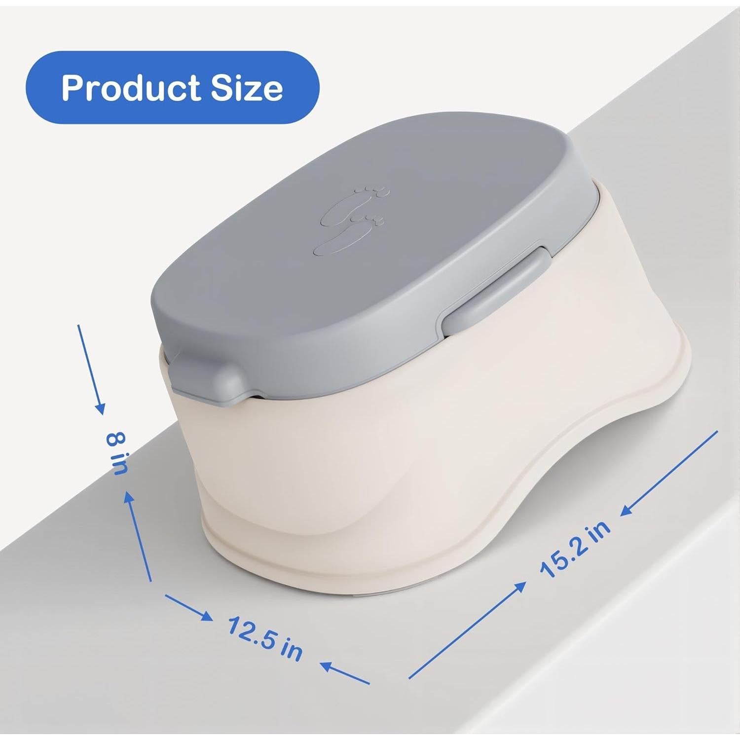 Inodoro de Entrenamiento 3-en-1 SRGAFIX Crema y Gris
