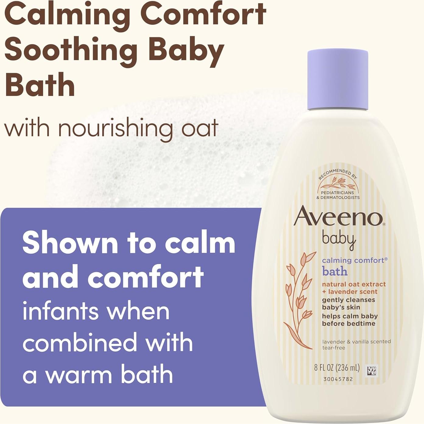 Aveeno Bebé Baño y Lavado Calmante 236 ml Lavanda Vainilla