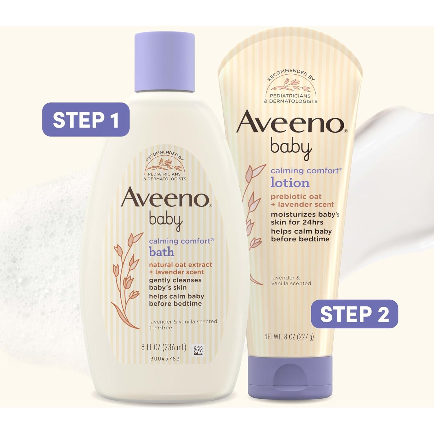 Aveeno Bebé Baño y Lavado Calmante 236 ml Lavanda Vainilla