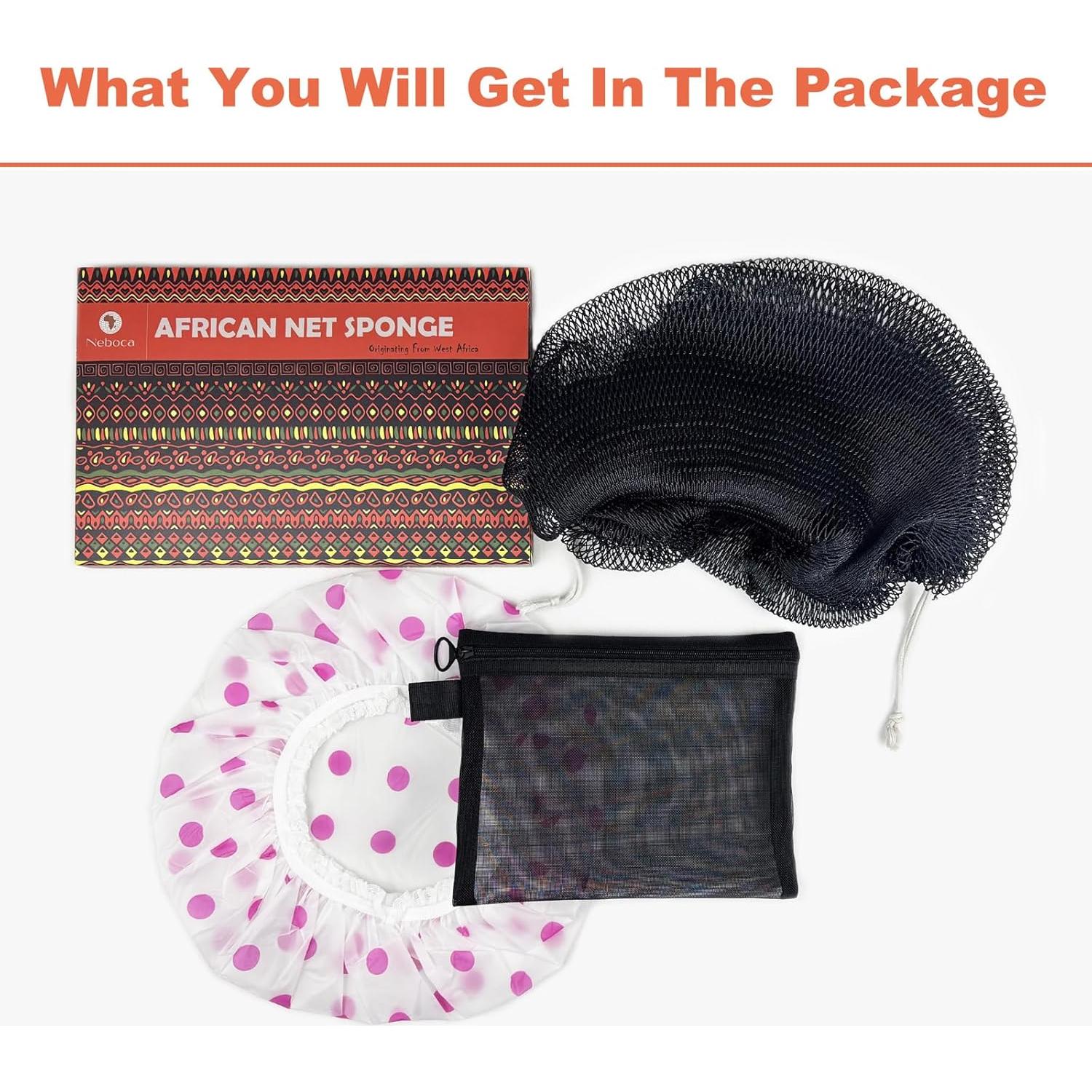 Esponja Exfoliante Africana NEBOCA - Limpieza Profunda Negra