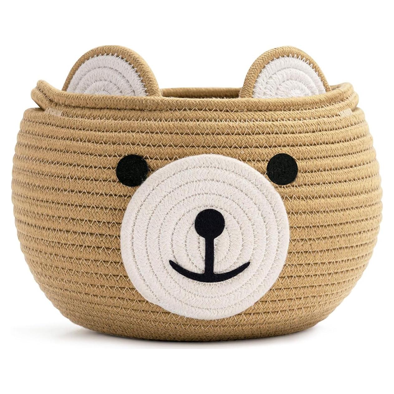 Cesta de Almacenamiento CherryNow para Bebés, 26.7 cm, Marrón