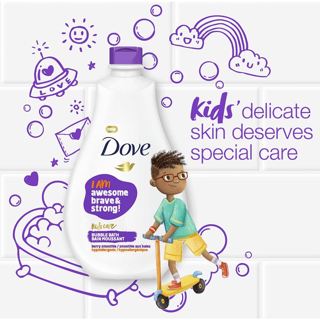 Jabón Espumoso Corporal Dove Kids Care 4x382.7g Batido de Baya