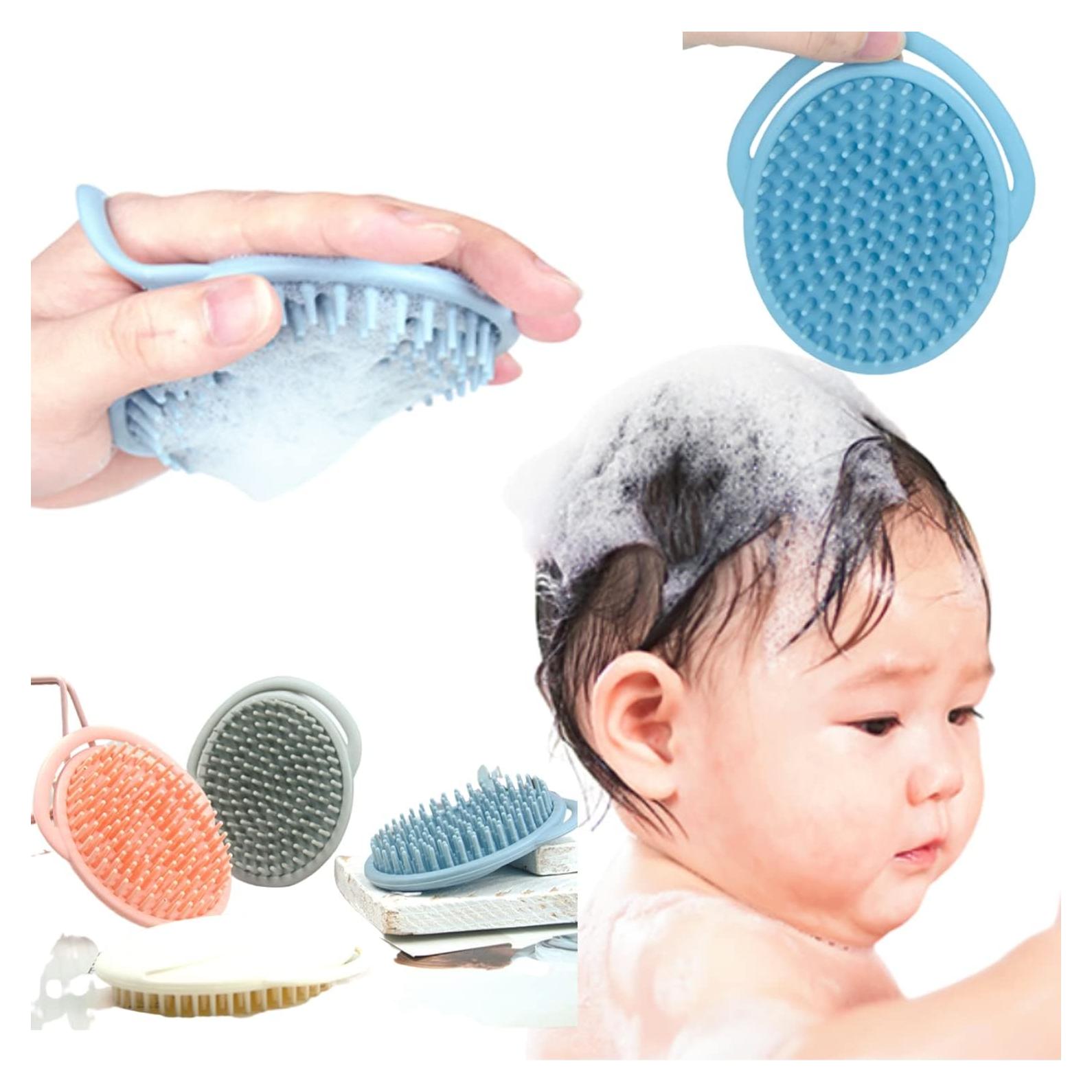 Cepillo de Champú de Silicona SZSY Azul para Bebés y Niños