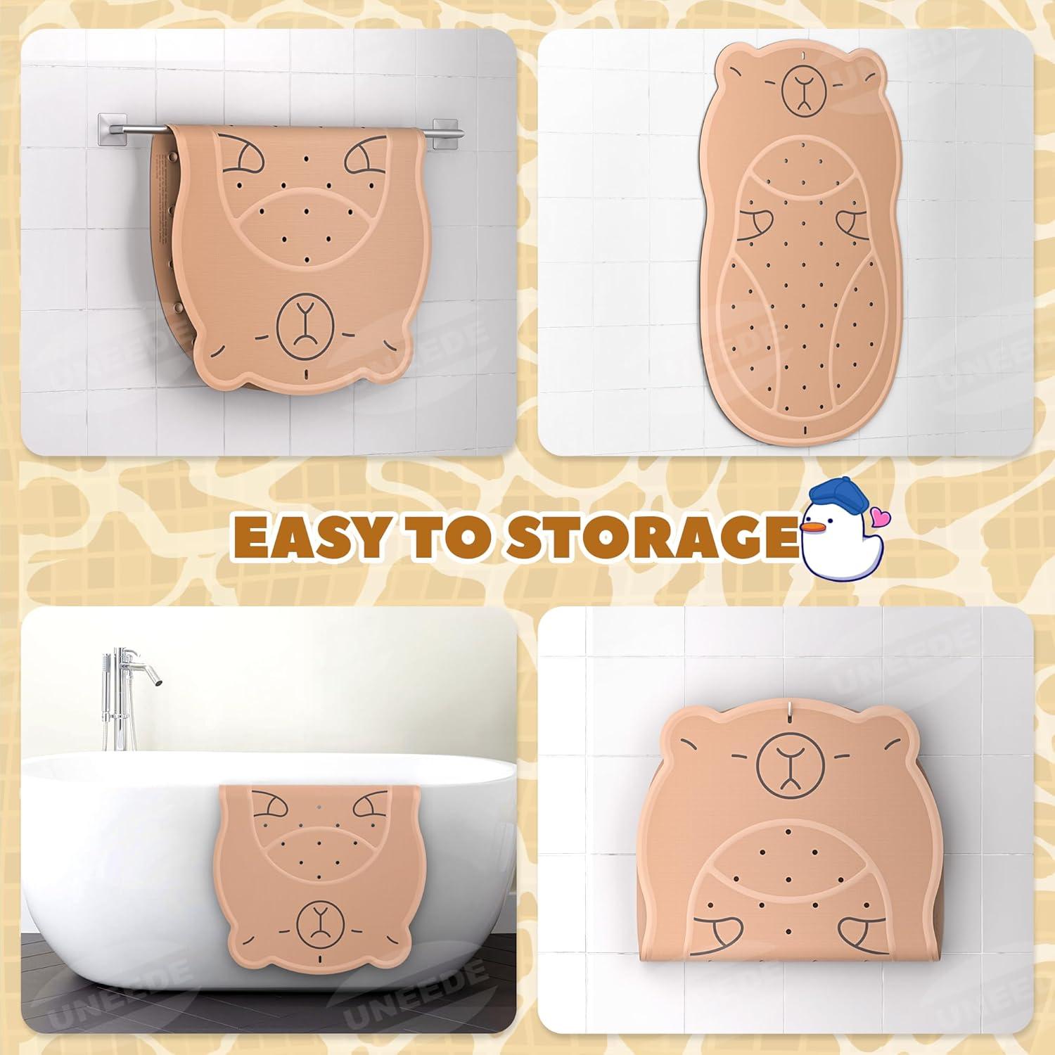 Alfombrilla de Baño Antideslizante UNEEDE Capibara 76.2x45.7cm