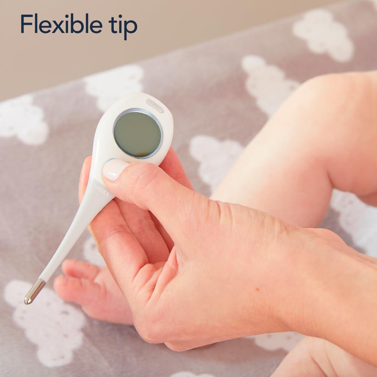 Termómetro Digital Vicks RapidRead, Lectura 2 Segundos, Resistente al Agua