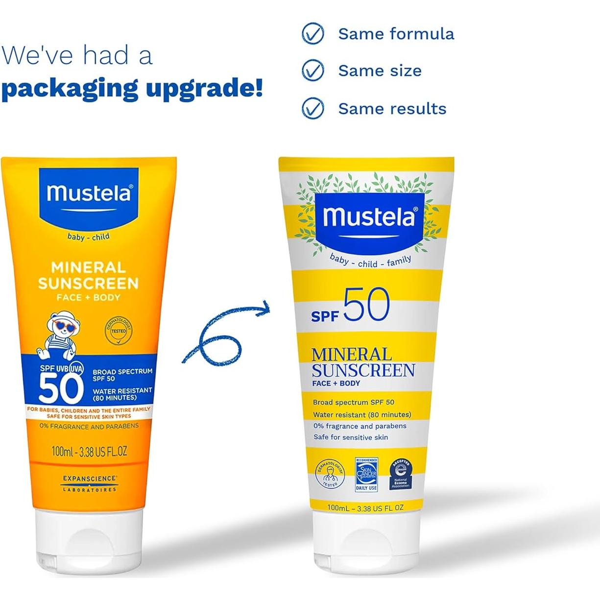 Loción Solar Mineral Mustela SPF 50 para Bebés 100 ml