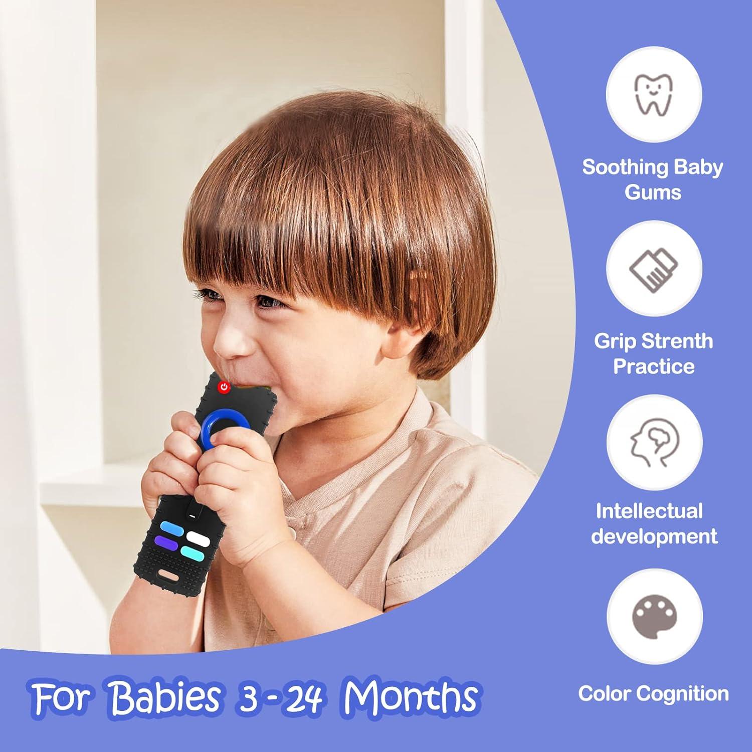 YAPROMO Juguetes de Dentición para Bebés Control Remoto Silicona