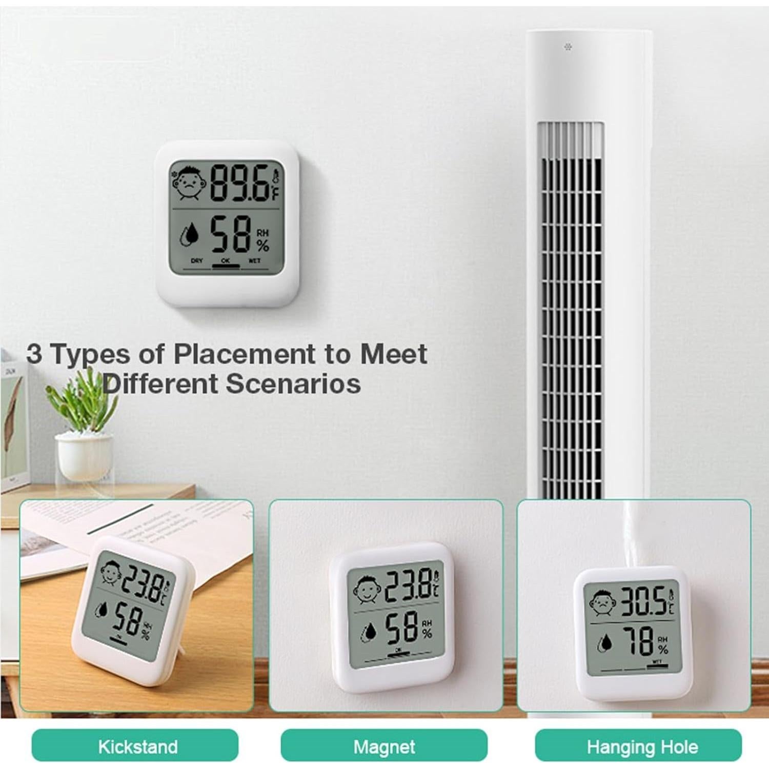 Termómetro Digital y Higrómetro HATUSOKU HSK-2212-01 con Pantalla de Confort
