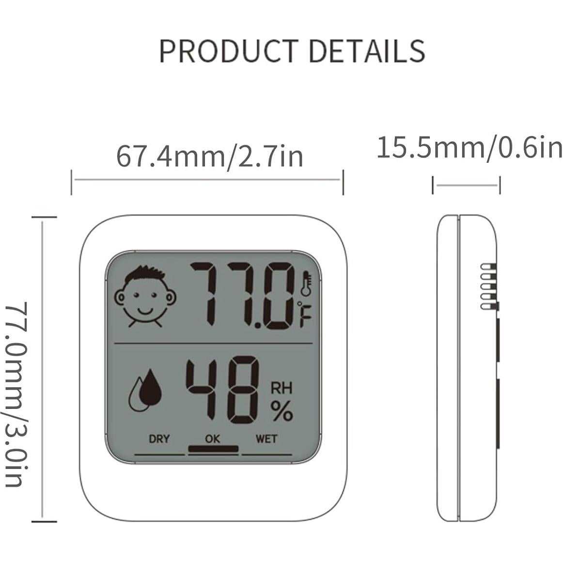 Termómetro Digital y Higrómetro HATUSOKU HSK-2212-01 con Pantalla de Confort