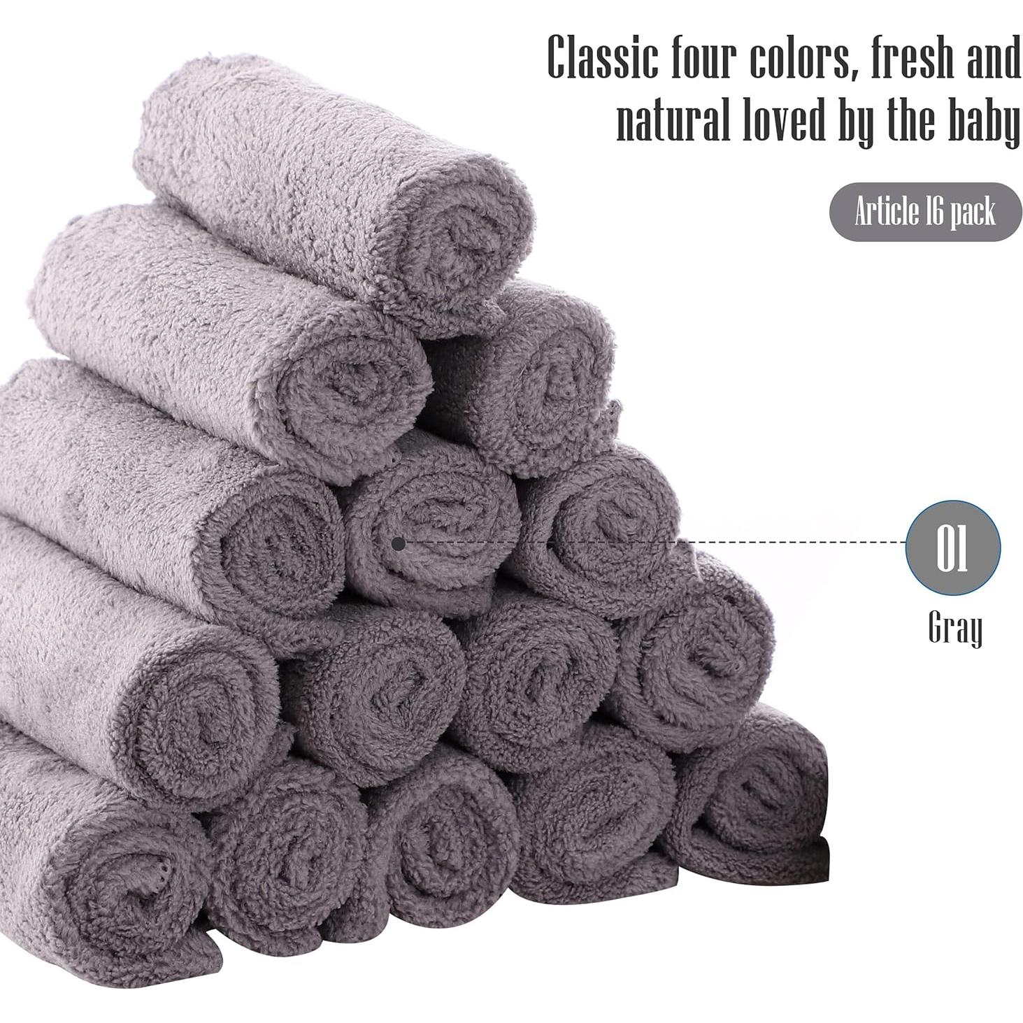 Toallitas de Baño Cute Castle 16 Piezas 22.86x22.86 cm Gris