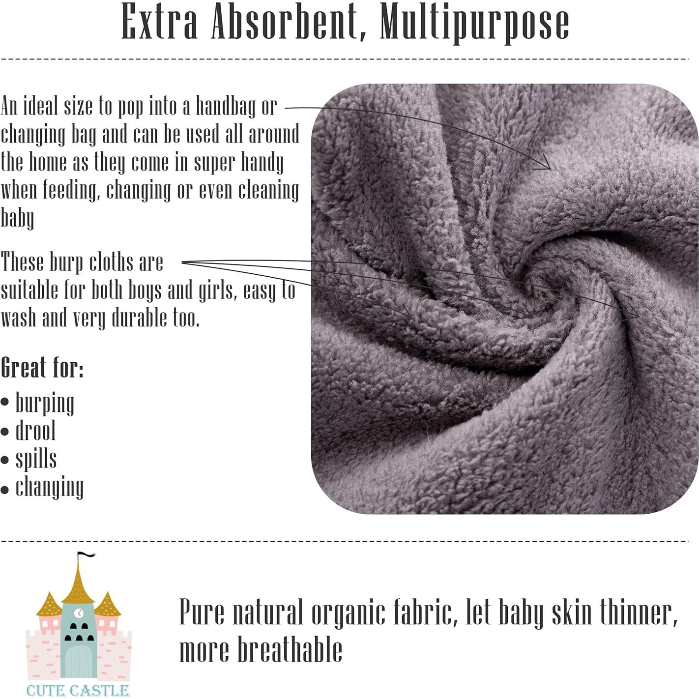 Toallitas de Baño Cute Castle 16 Piezas 22.86x22.86 cm Gris