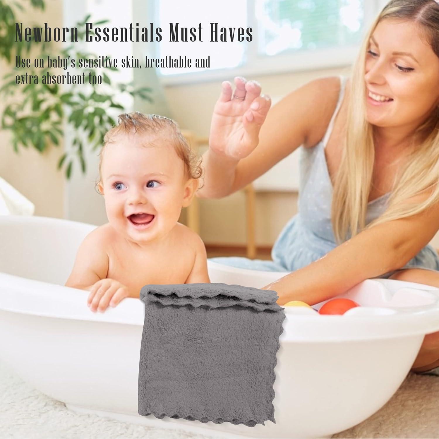 Toallitas de Baño Cute Castle 16 Piezas 22.86x22.86 cm Gris