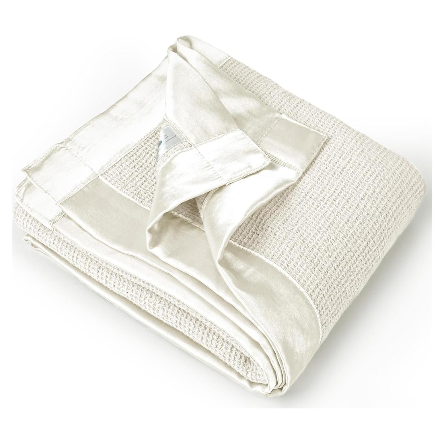 Manta de Arrullo Lulumoon Waffle 101.6x91.4cm Crema