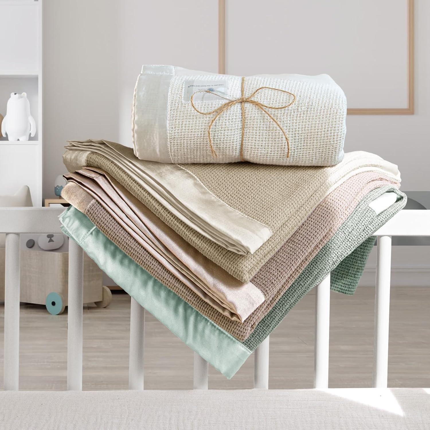 Manta de Arrullo Lulumoon Waffle 101.6x91.4cm Crema