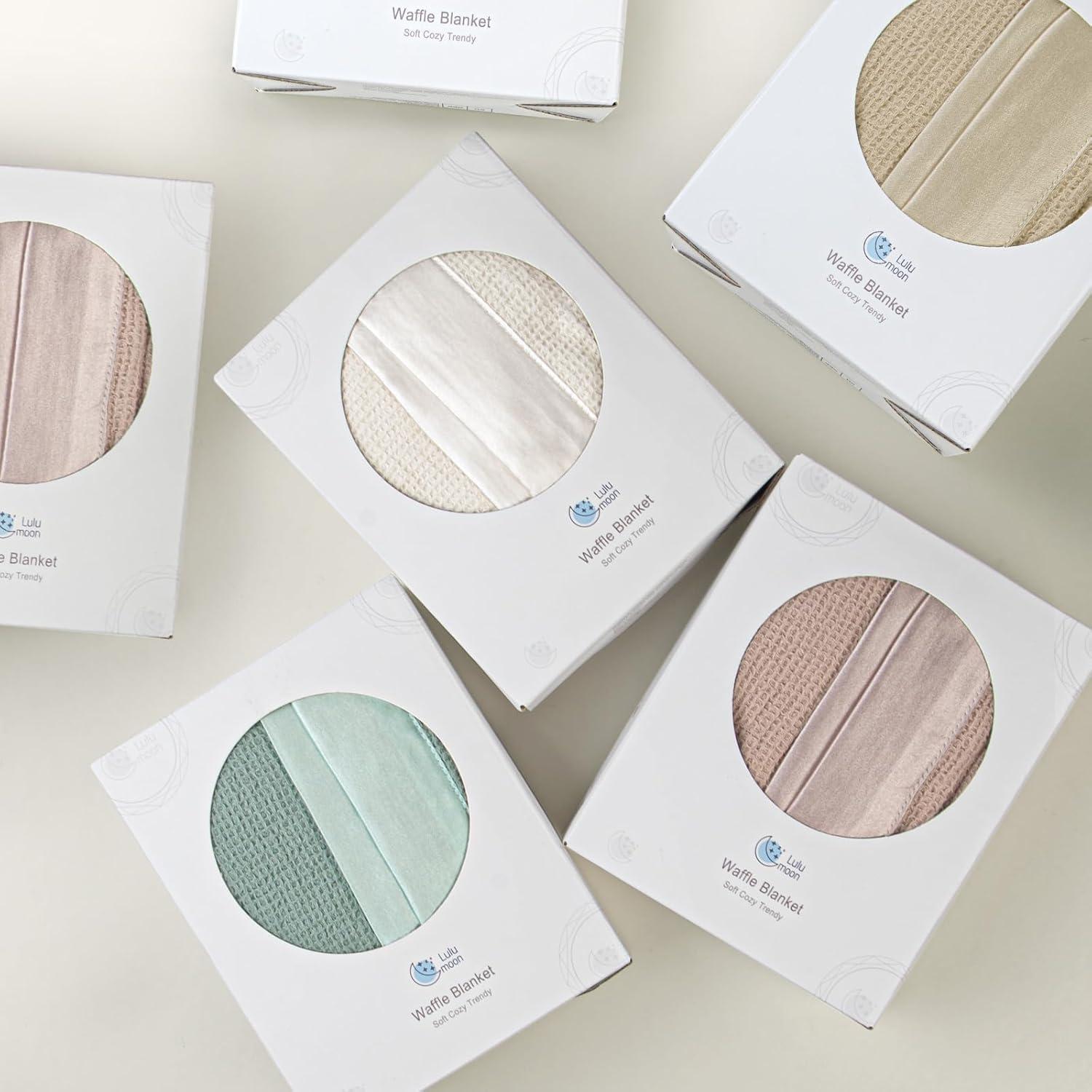 Manta de Arrullo Lulumoon Waffle 101.6x91.4cm Crema