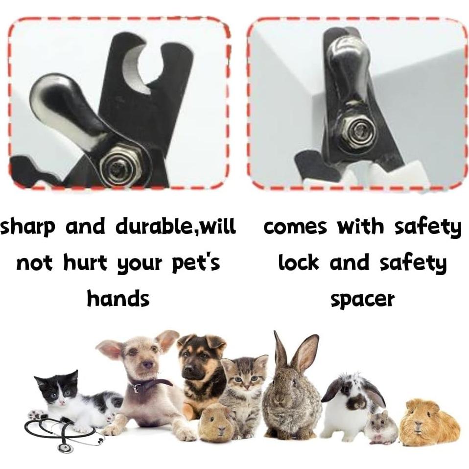 Kit de Aseo para Mascotas KUNBIUH 4PCS - Cortauñas, Cepillo y Peine