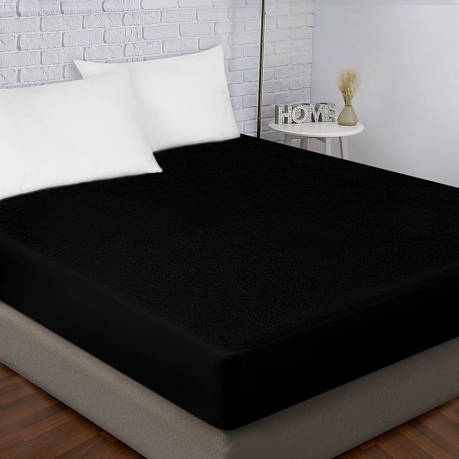 Protector de Colchón Impermeable Utopia Bedding Reina Negro