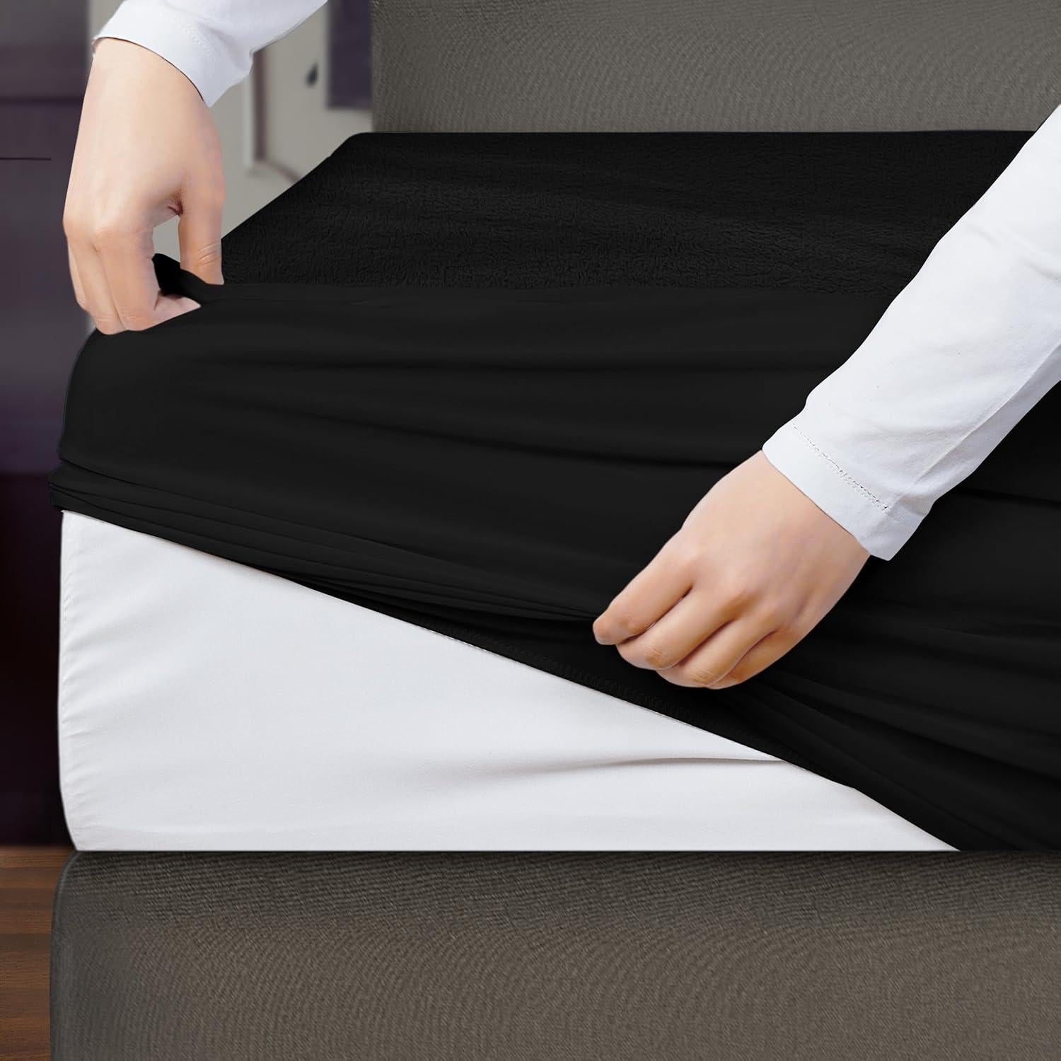 Protector de Colchón Impermeable Utopia Bedding Reina Negro