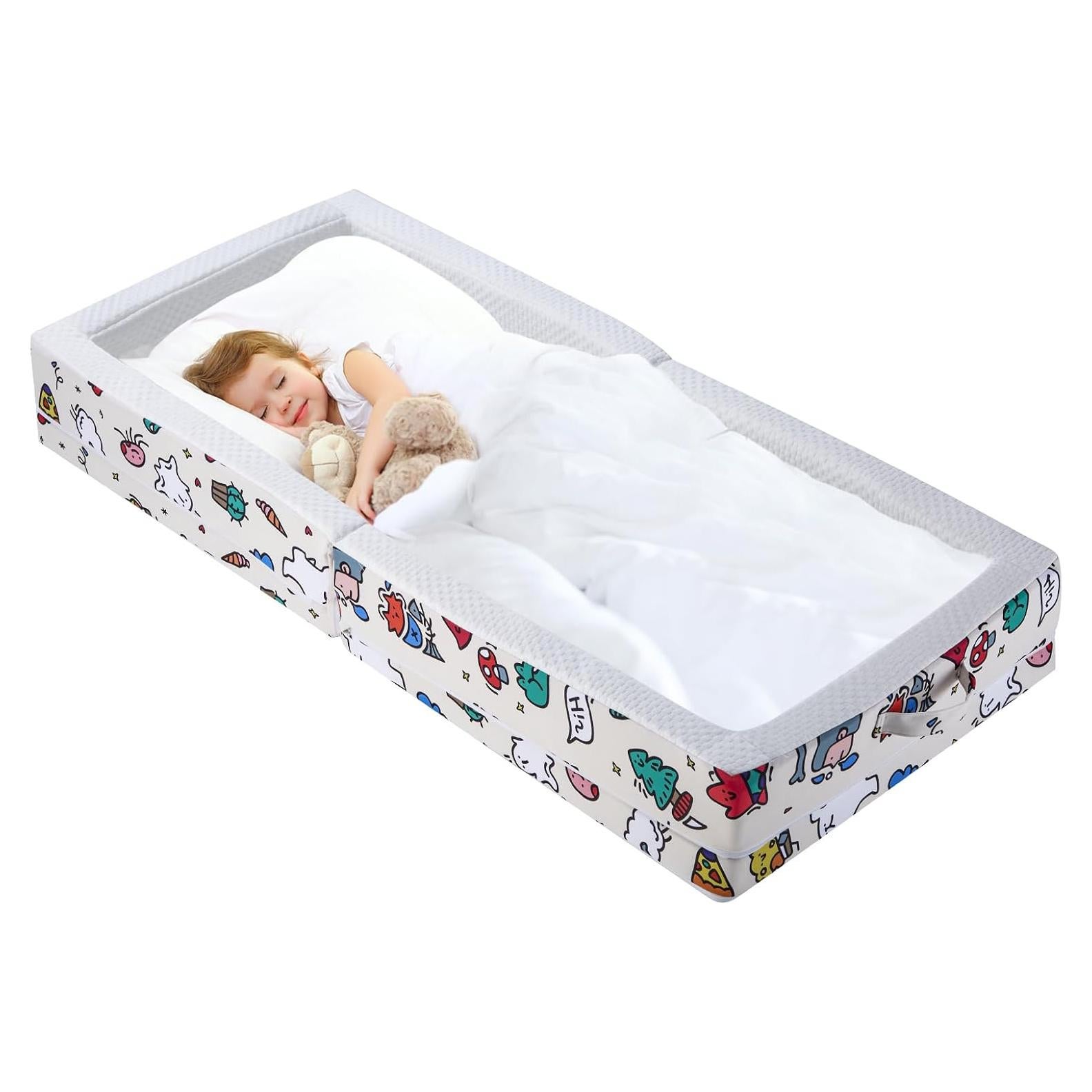 Cama de viaje portátil para niños UM-TB00 - Crema, plegable y segura