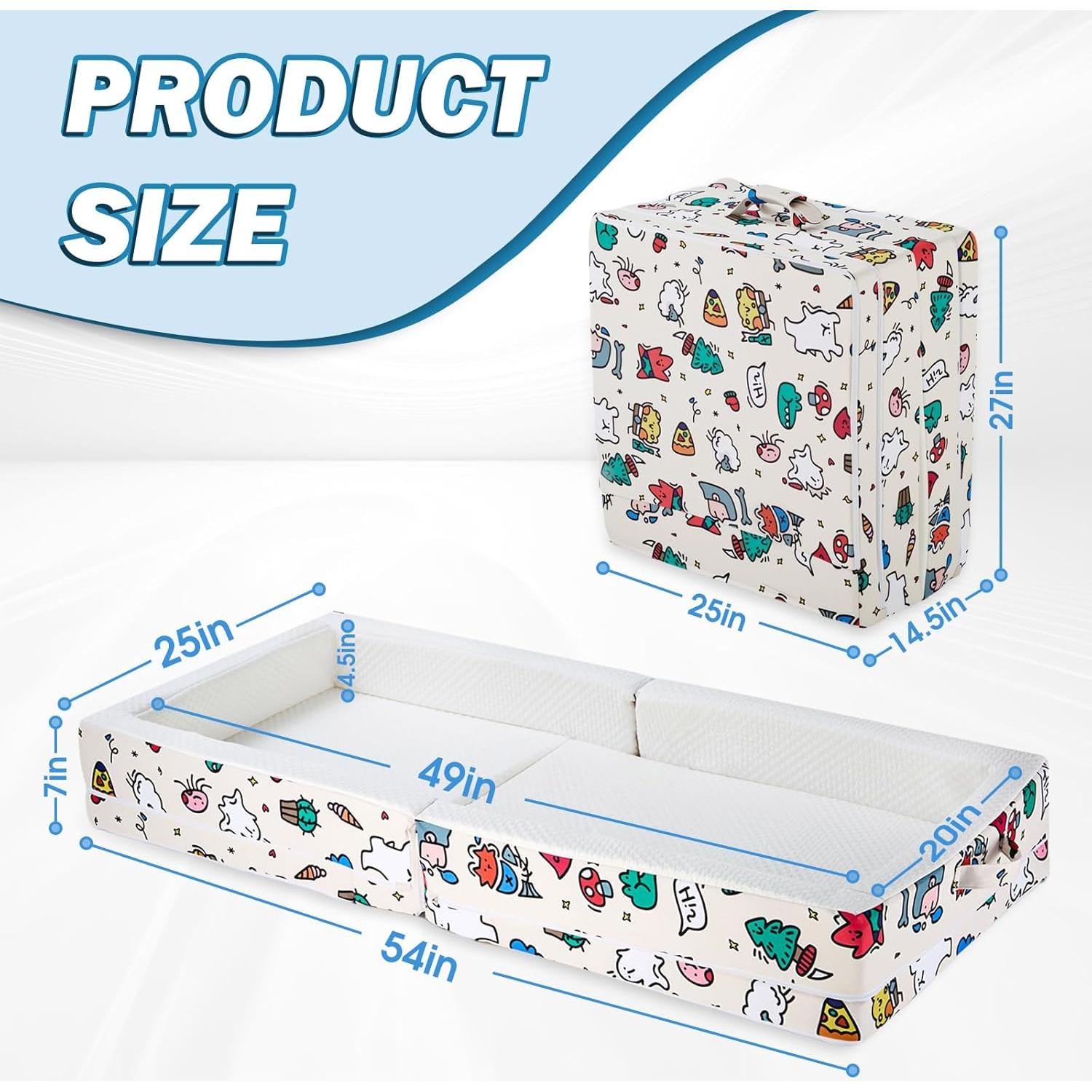 Cama de viaje portátil para niños UM-TB00 - Crema, plegable y segura