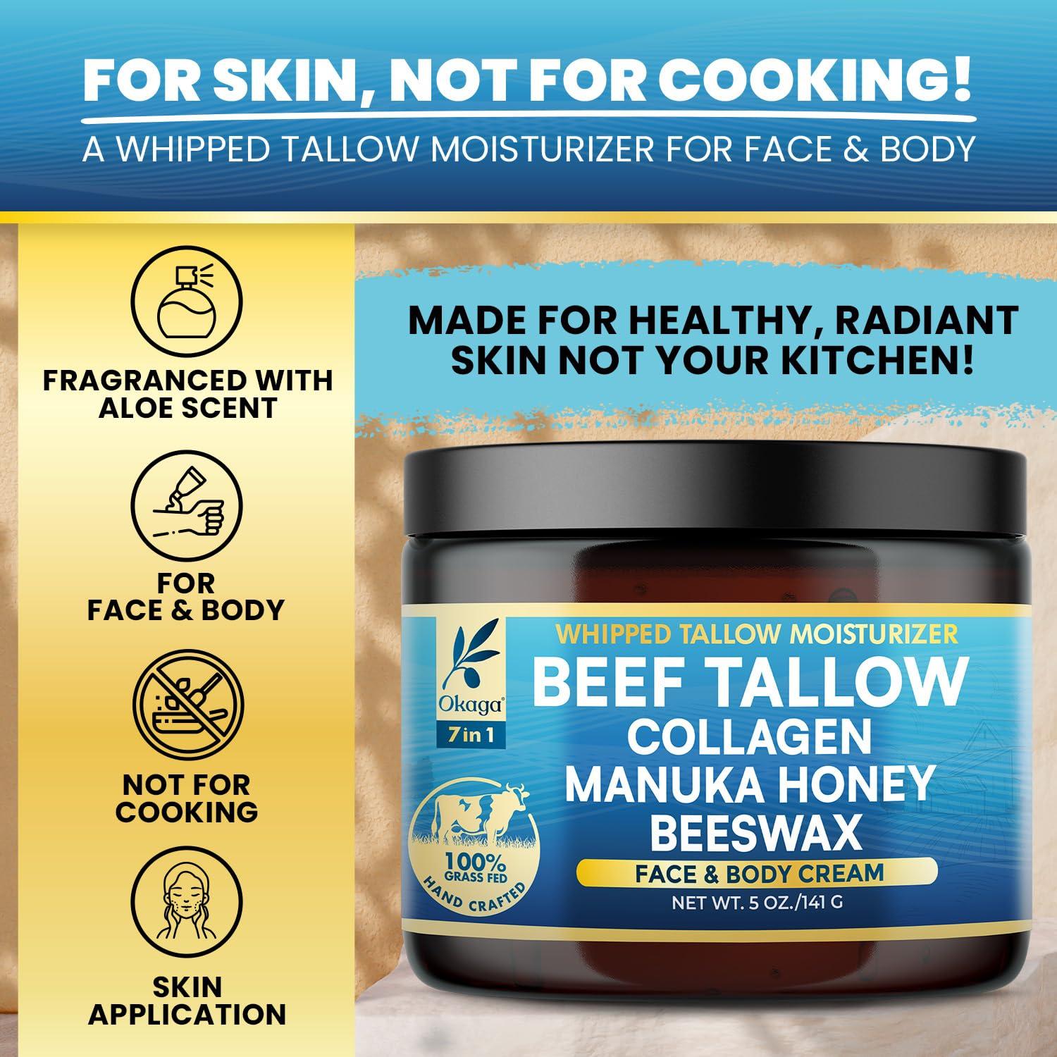 Bálsamo Hidratante Orgánico Okaga 142g - Grasa de Res con Miel