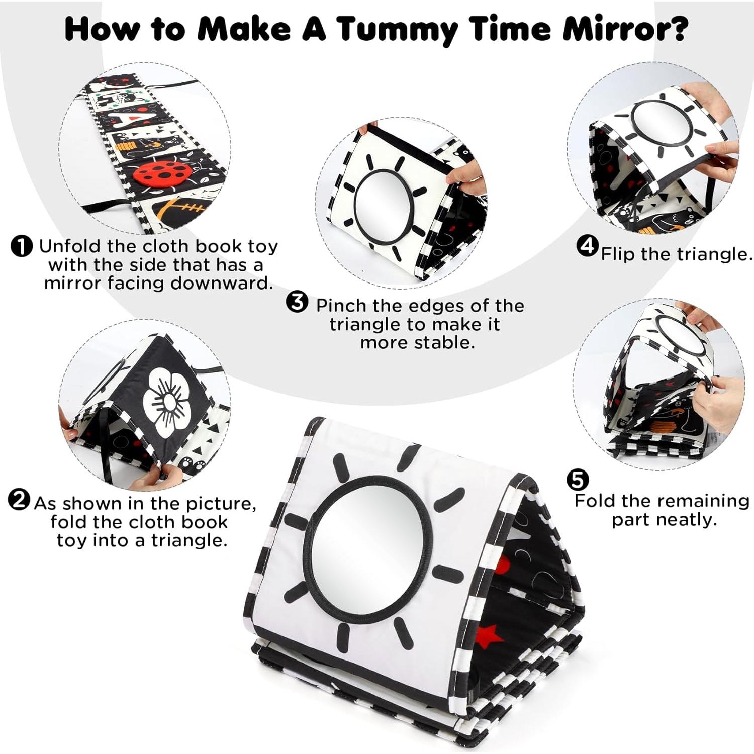 Libro Suave URMYWO para Bebés 0-12 Meses Alto Contraste