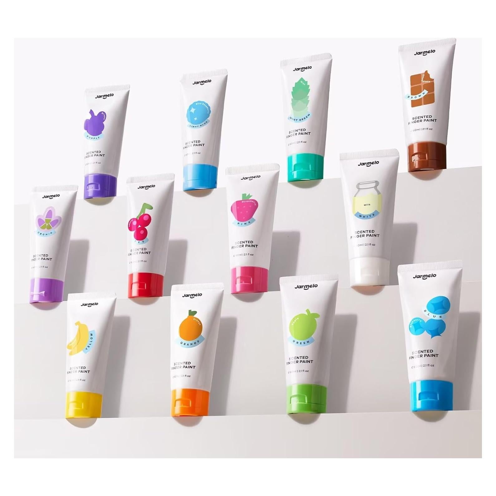 Pinturas de Dedos Aromáticas Jar Melo 12 Colores 60 ml