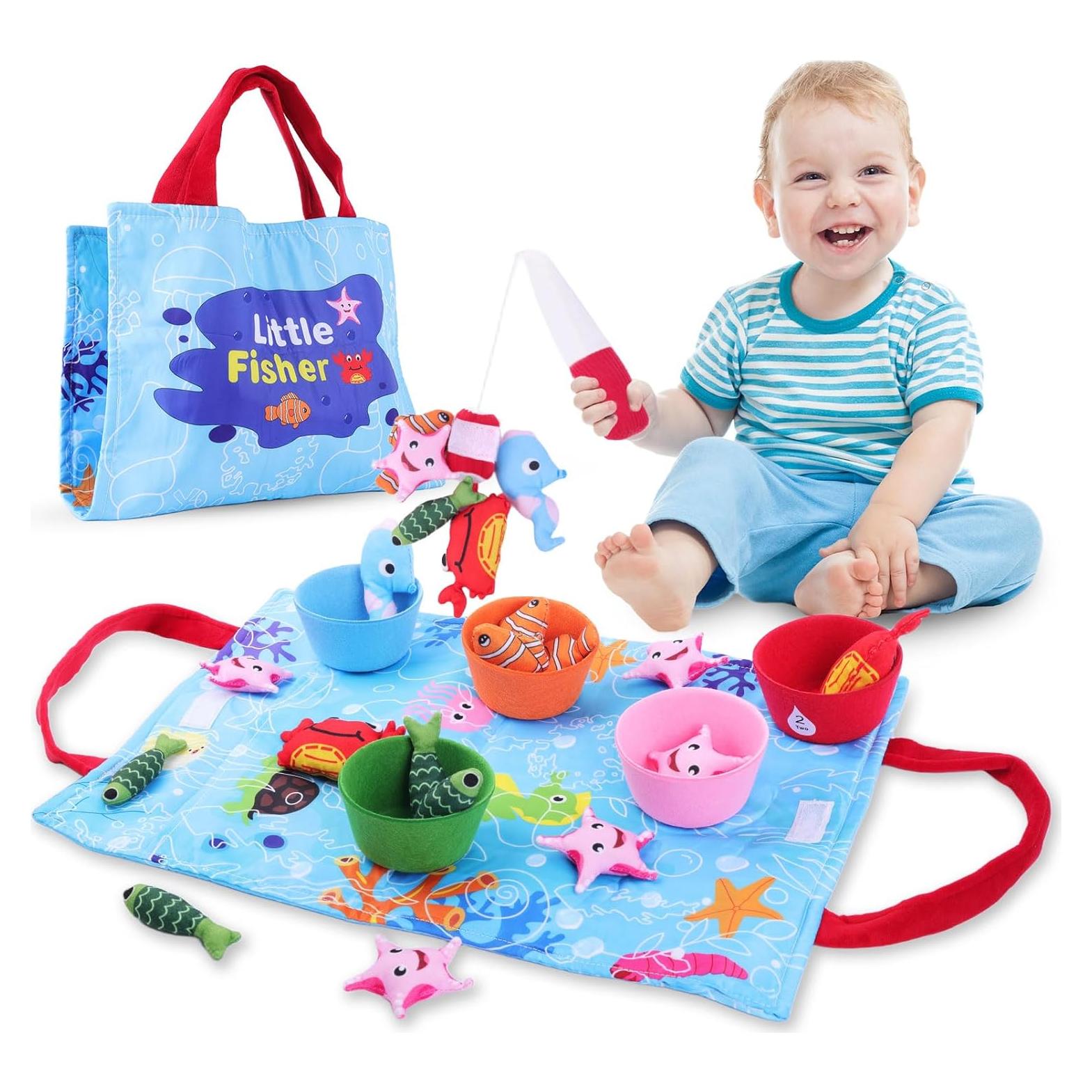 Juguete Montessori de Pesca para Niños 1-3 Años - 22 Piezas