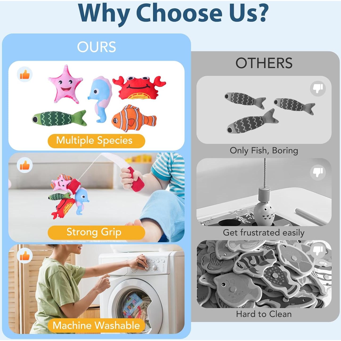 Juguete Montessori de Pesca para Niños 1-3 Años - 22 Piezas