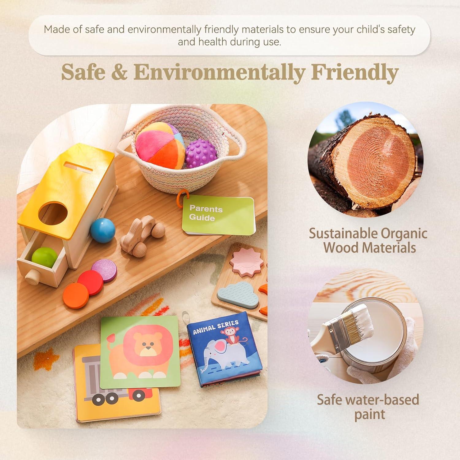 Juguetes Montessori para Bebés 6-12 Meses Let's Make 6 en 1