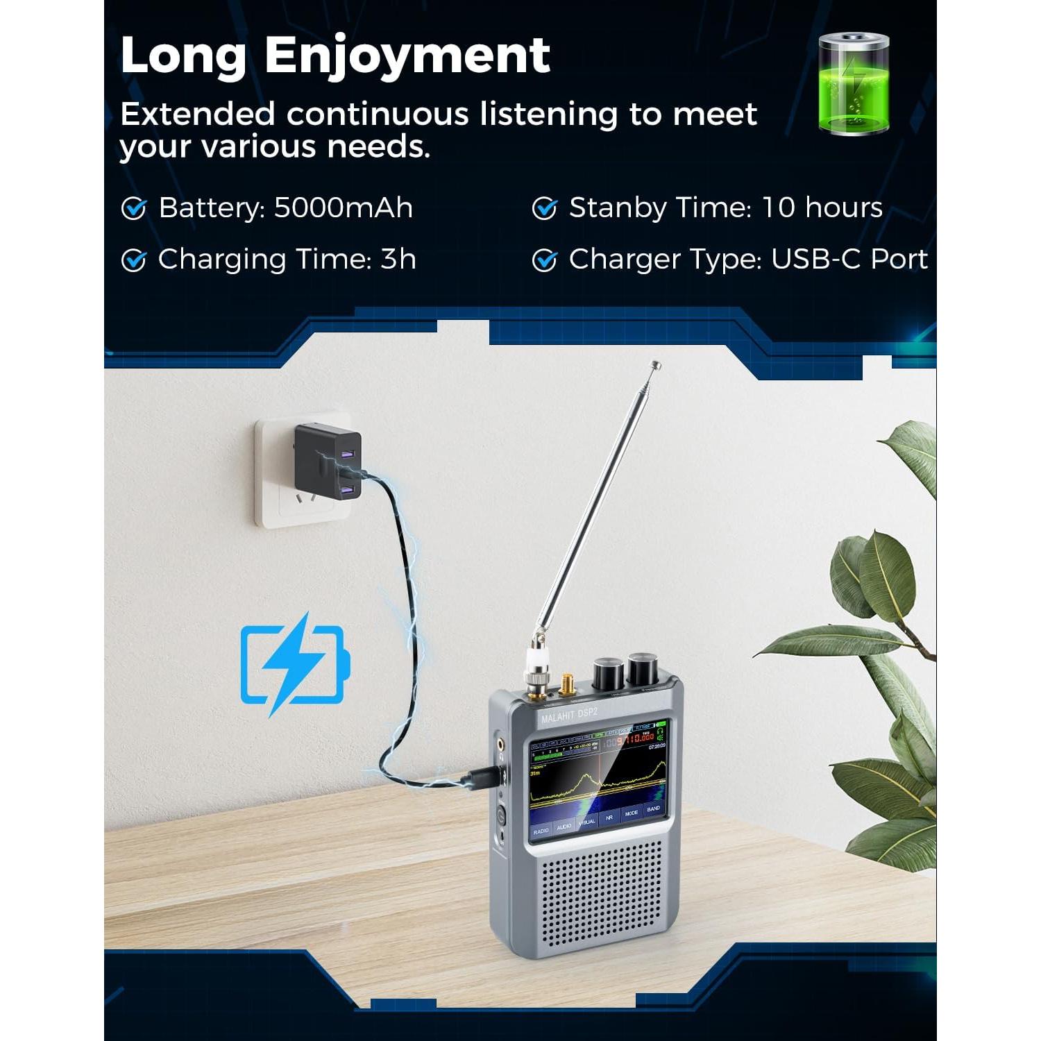 Receptor de Radio SDR GOOZEEZOO Malachita DSP2 10kHz-2GHz