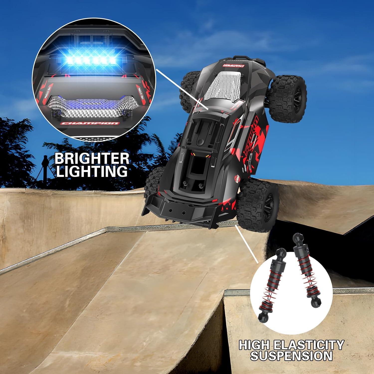 Coche RC Todo Terreno KGF 1:18 4WD 40 km/h Rojo con 2 Baterías