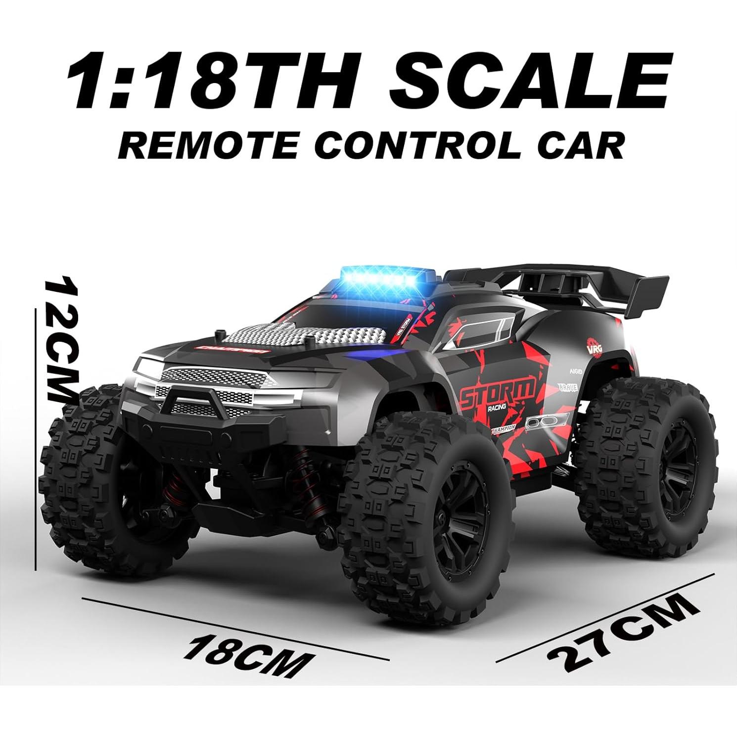 Coche RC Todo Terreno KGF 1:18 4WD 40 km/h Rojo con 2 Baterías