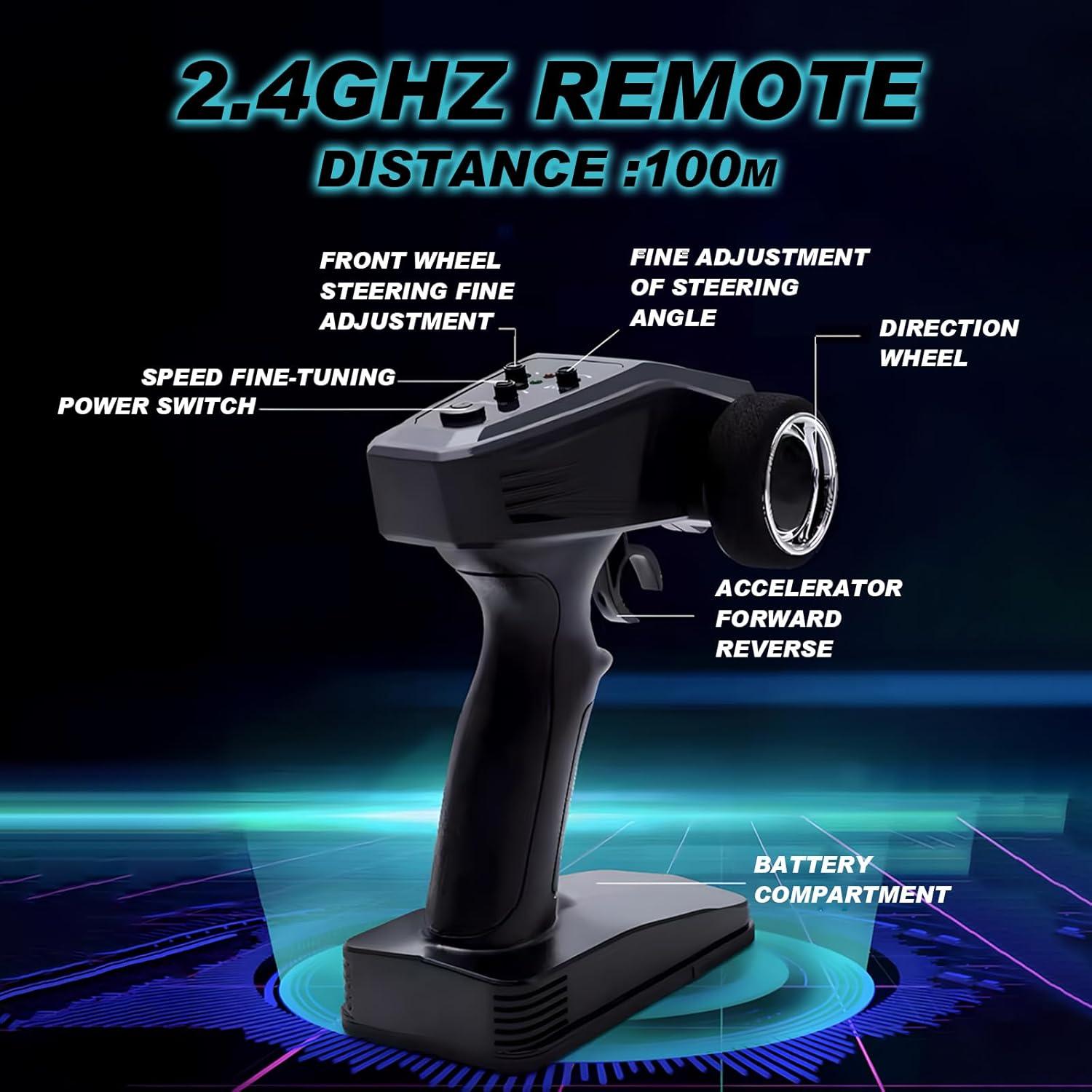 Coche RC Todo Terreno KGF 1:18 4WD 40 km/h Rojo con 2 Baterías