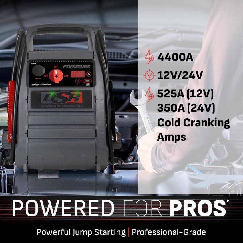 Arrancador de Batería Schumacher DSR ProSeries 4400A 12V/24V