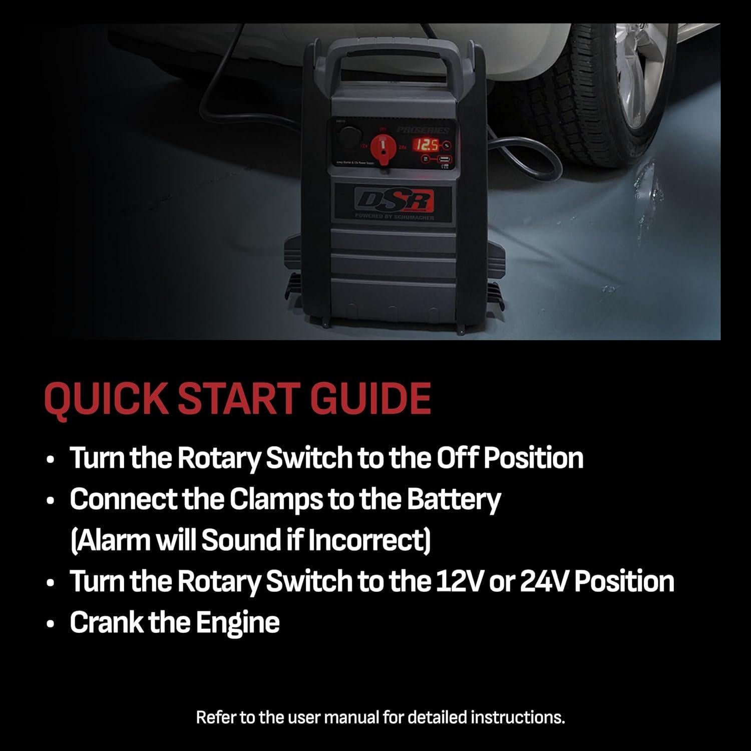 Arrancador de Batería Schumacher DSR ProSeries 4400A 12V/24V