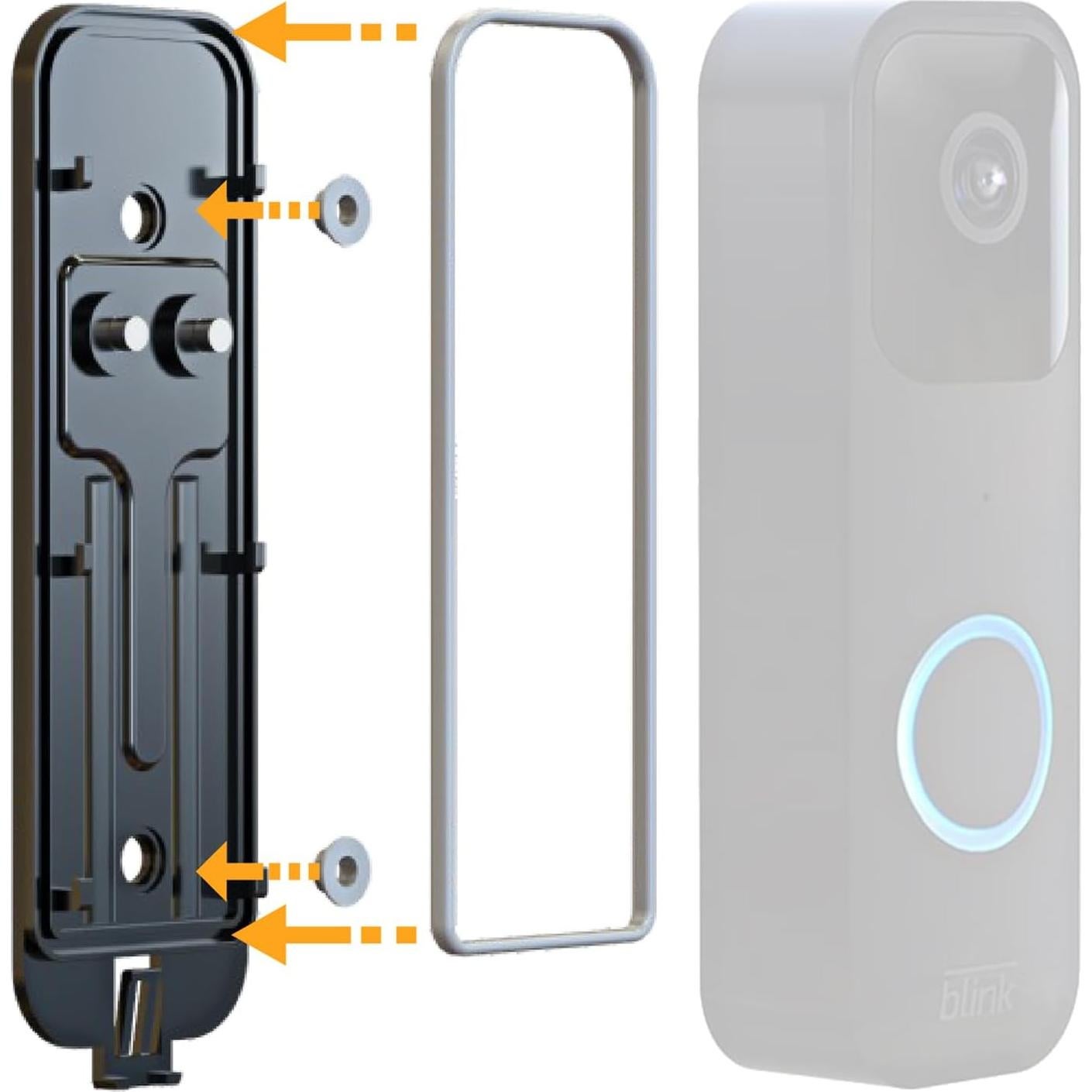 Placa de Respaldo para Timbre Blink - SENLEG, Negro