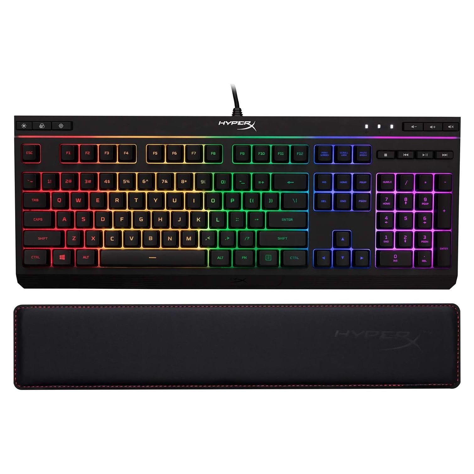Teclado HyperX Alloy Core RGB + Reposamuñecas Gel Negro