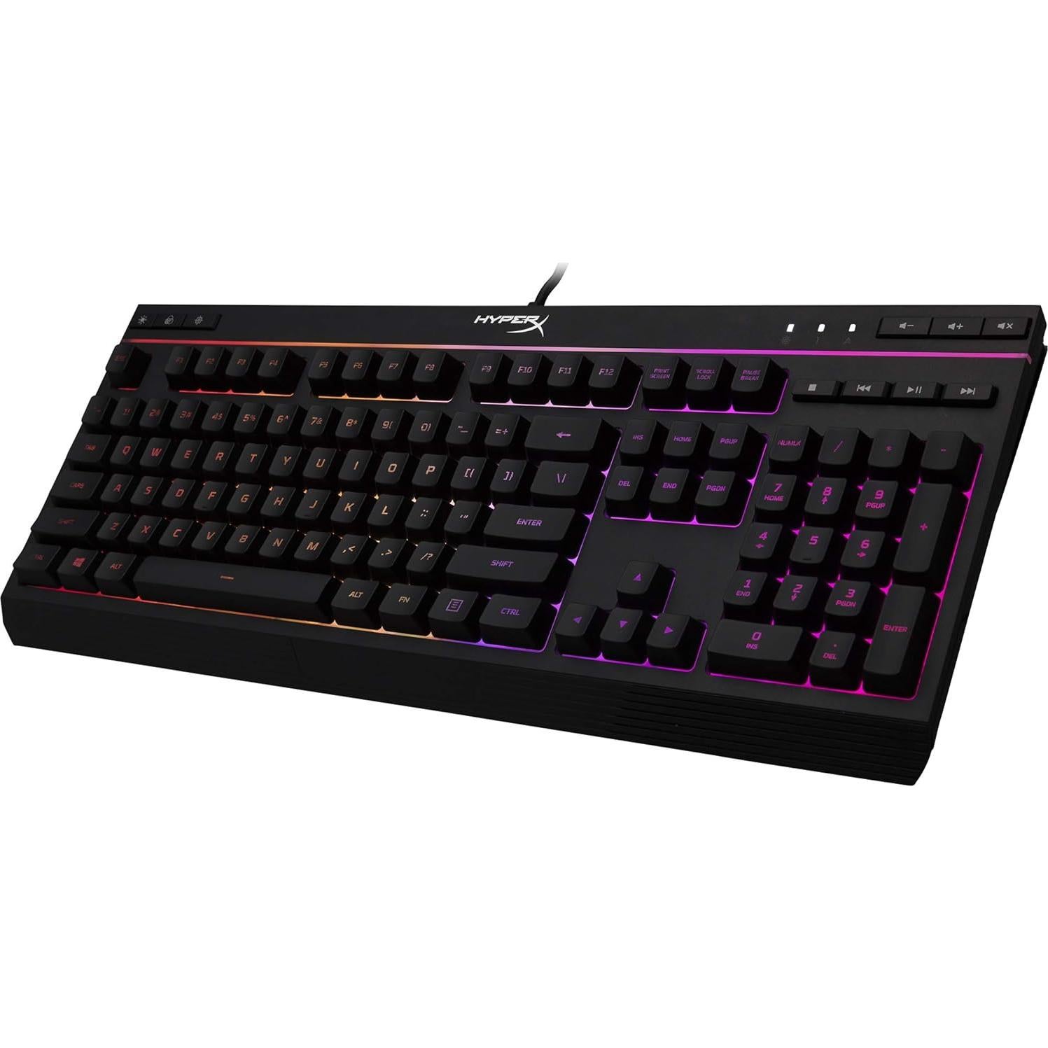 Teclado HyperX Alloy Core RGB + Reposamuñecas Gel Negro