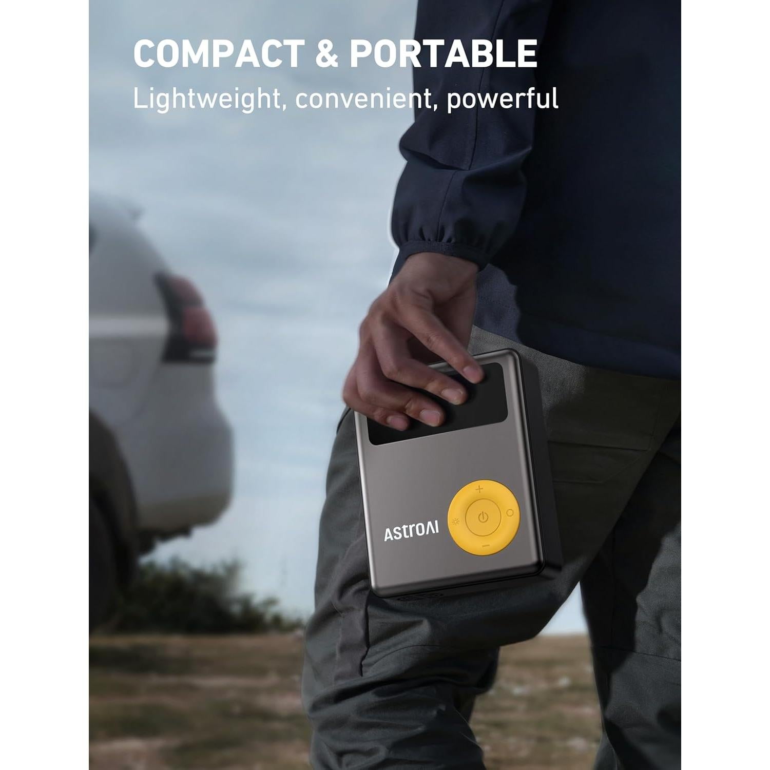 Arrancador de Coche AstroAI 1750A con Compresor 150PSI