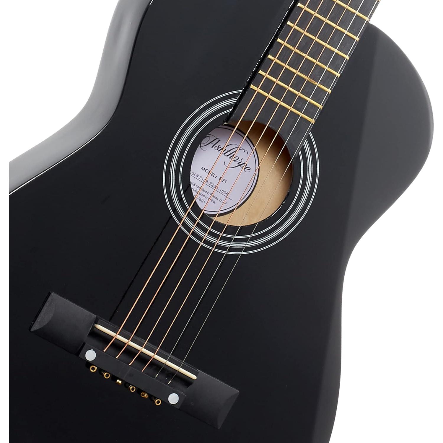 Guitarra acústica para principiantes 30" negra con kit completo
