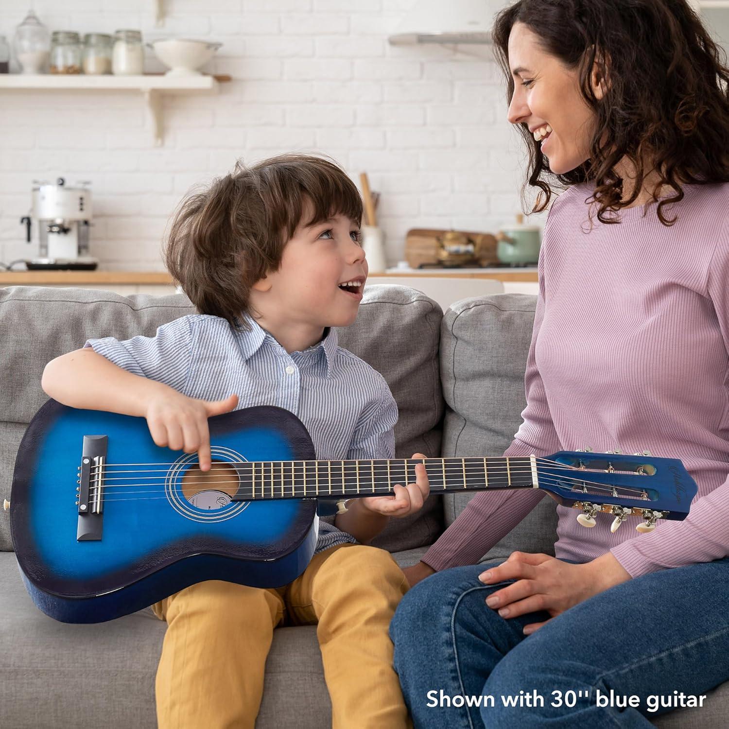 Guitarra acústica para principiantes 30" negra con kit completo