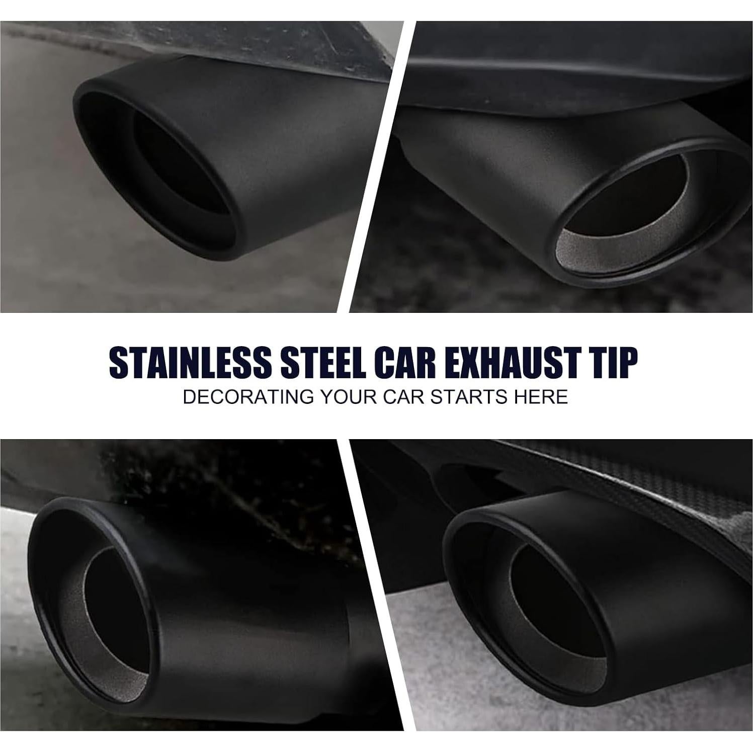 Punta de Escape de Acero Inoxidable Dawfall 1 PC Recta 13.97 cm