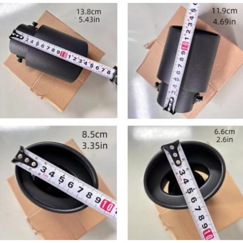 Punta de Escape de Acero Inoxidable Dawfall 1 PC Recta 13.97 cm